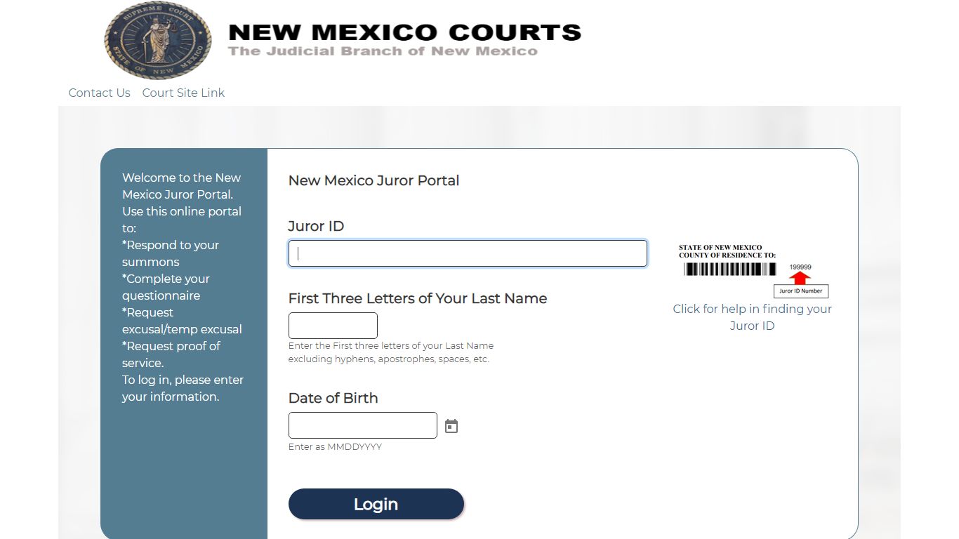 New Mexico Juror Portal